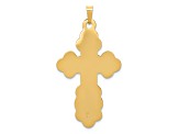 14K Yellow Gold Eastern Orthodox Cross Pendant