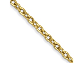 10k Yellow Gold 1.8mm Solid Forzantine Cable 18 Inch Chain