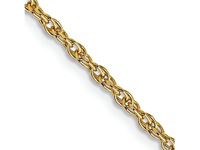 14k Yellow Gold 1.55mm Solid Cable 18 Inch Chain