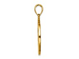 14k Yellow Gold Textured ST. LUCIA Twin Pitons Charm