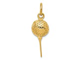 14k Yellow Gold Textured Golf Ball Charm