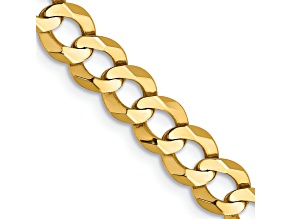 14k Yellow Gold 7.2mm Flat Cuban 26 Inch Chain