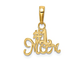 10K Yellow Gold #1 MOM Charm