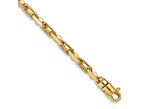 14k Yellow Gold 3.8mm Polished Fancy Link Bracelet