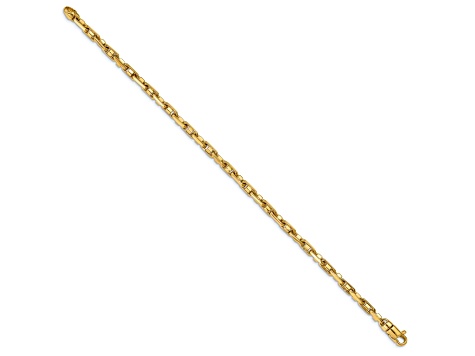 14k Yellow Gold 3.8mm Polished Fancy Link Bracelet