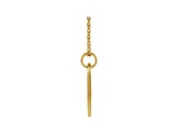 14K Yellow Gold Cancer Zodiac Disc Pendant With Chain