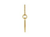 14K Yellow Gold Gemini Zodiac Disc Pendant With Chain