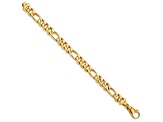 14K Yellow Gold 10.9mm Hand-Polished Fancy Link Bracelet