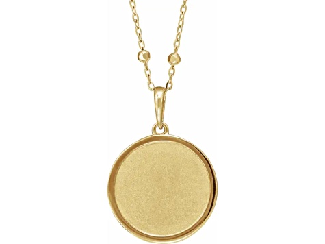 14K Yellow Gold Artemis Coin Pendant with Chain.