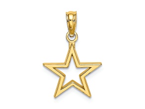 10K Yellow Gold Cut-Out Star Charm