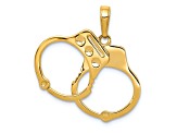 14k Yellow Gold 2-Piece Handcuffs Pendant