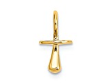 14k Yellow Gold 3D Polished Pacifier Pendant
