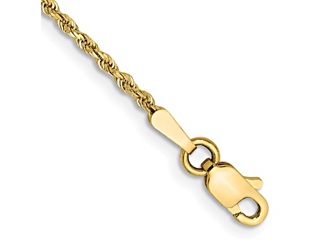 10k Yellow Gold 1.5mm Diamond-Cut Rope Link Bracelet