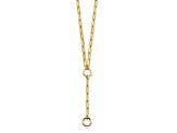 14K Yellow Gold Paperclip Link Y-drop 18-inch Lariat Necklace