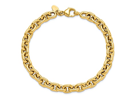 14K Yellow Gold Polished Fancy Link Bracelet