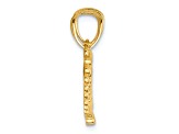 14k Yellow Gold Polished and Textured 2-Piece Break-Apart Angel Wings Pendants