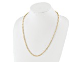 14K Yellow Gold Polished Flat Oval Link Necklace