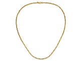 14K Yellow Gold Polished Flat Oval Link Necklace