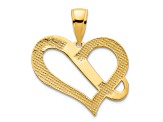 14k Yellow Gold Fancy Heart Pendant