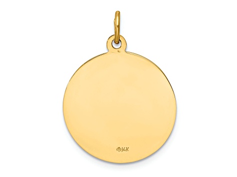 14k Yellow Gold Satin Our Lady of Mt. Carmel Medal Charm - 12QF2A | JTV