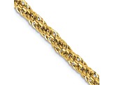 14K Yellow Gold 3.3mm Diamond-cut Semi-solid Chain Necklace