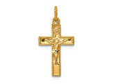 14K Yellow Gold INRI Crucifix Charm