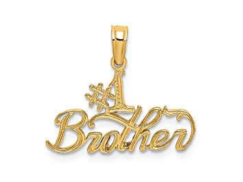 Picture of 14K Yellow Gold Number 1 BROTHER Charm