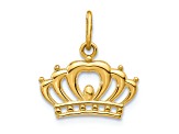 14K Yellow Gold Crown Charm