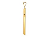 14k Yellow Gold 3D Polished Tube Cross Pendant