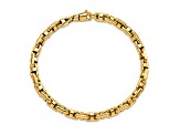 14K Yellow Gold Polished Fancy Link Men's Bracelet