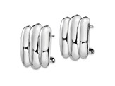 Rhodium Over 14k White Gold Polished Fancy Stud Earrings