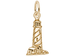 14K Yellow Gold Lighthouse Charm