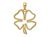 14k Yellow Gold Polished Cut-out 4-Leaf Clover Pendant