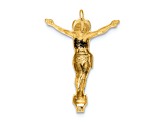 14K Yellow Gold Polished Solid Risen Christ Chain Slide Pendant