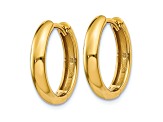 14k Yellow Gold 9/16" Round Hinged Hoop Earrings