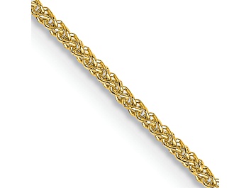 Picture of 18K Yellow Gold 1mm Solid Diamond-Cut Spiga 16 Inch Chain
