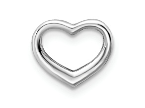Rhodium Over 14k White Gold Mini Floating Heart Slide Pendant