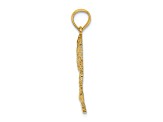 14k Yellow Gold Textured Bahamas Palm Tree Charm