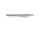 Rhodium over 10K White Gold 1.2mm Milgrain Stackable Expressions Band