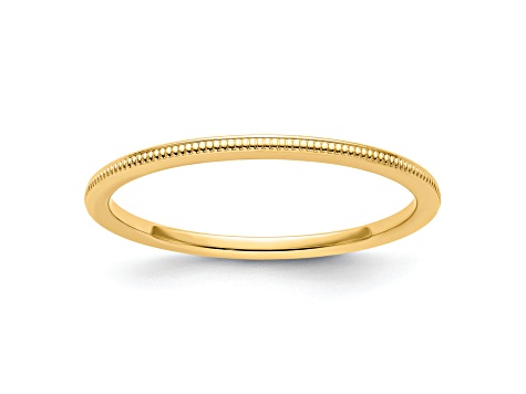 10K Yellow Gold 1.2mm Milgrain Stackable Expressions Band