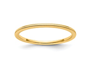10K Yellow Gold 1.2mm Milgrain Stackable Expressions Band