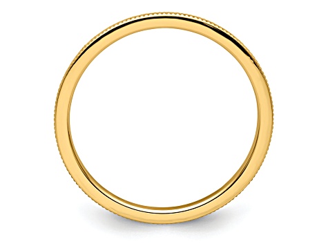 10K Yellow Gold 1.2mm Milgrain Stackable Expressions Band