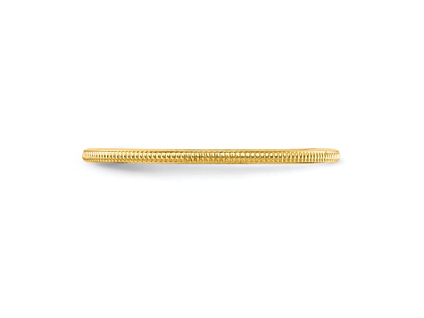 10K Yellow Gold 1.2mm Milgrain Stackable Expressions Band