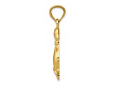 14K Yellow Gold Polished Sitting Dog Pendant