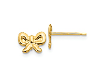 Picture of 14K Yellow Gold Bow Post Earrings
