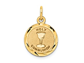 14K Yellow Gold Holy Communion Disc Charm