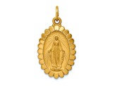 Miraculous Medal Scalloped Oval - 10K/14K Gold Or Sterling Silver, 3 Sizes Available 4 thumbnail image