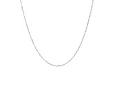 14K White Gold Singapore Link 18 Inch Necklace
