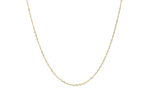 14K Yellow Gold Singapore Link 18 Inch Necklace