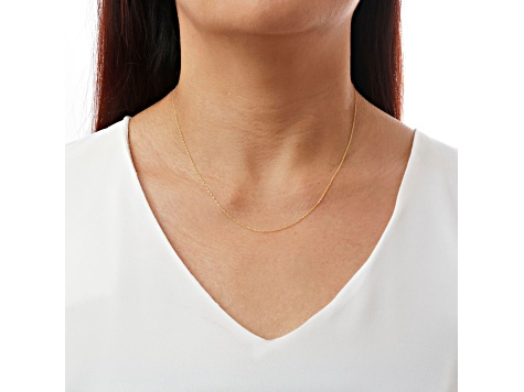14K Yellow Gold Singapore Link 18 Inch Necklace